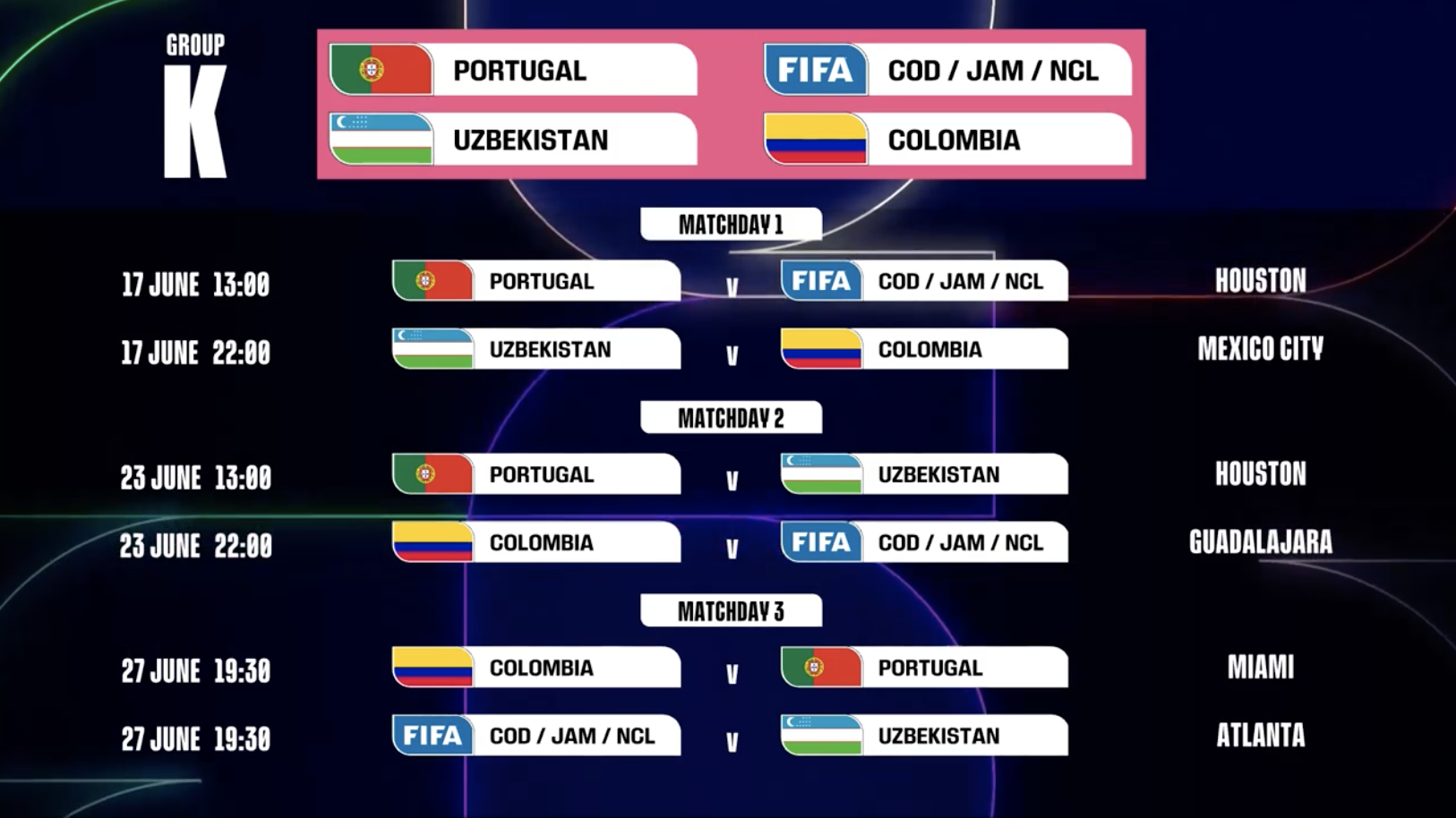世界杯2026_2026年美加墨世界杯赛程表_2026年世界杯小组赛赛程